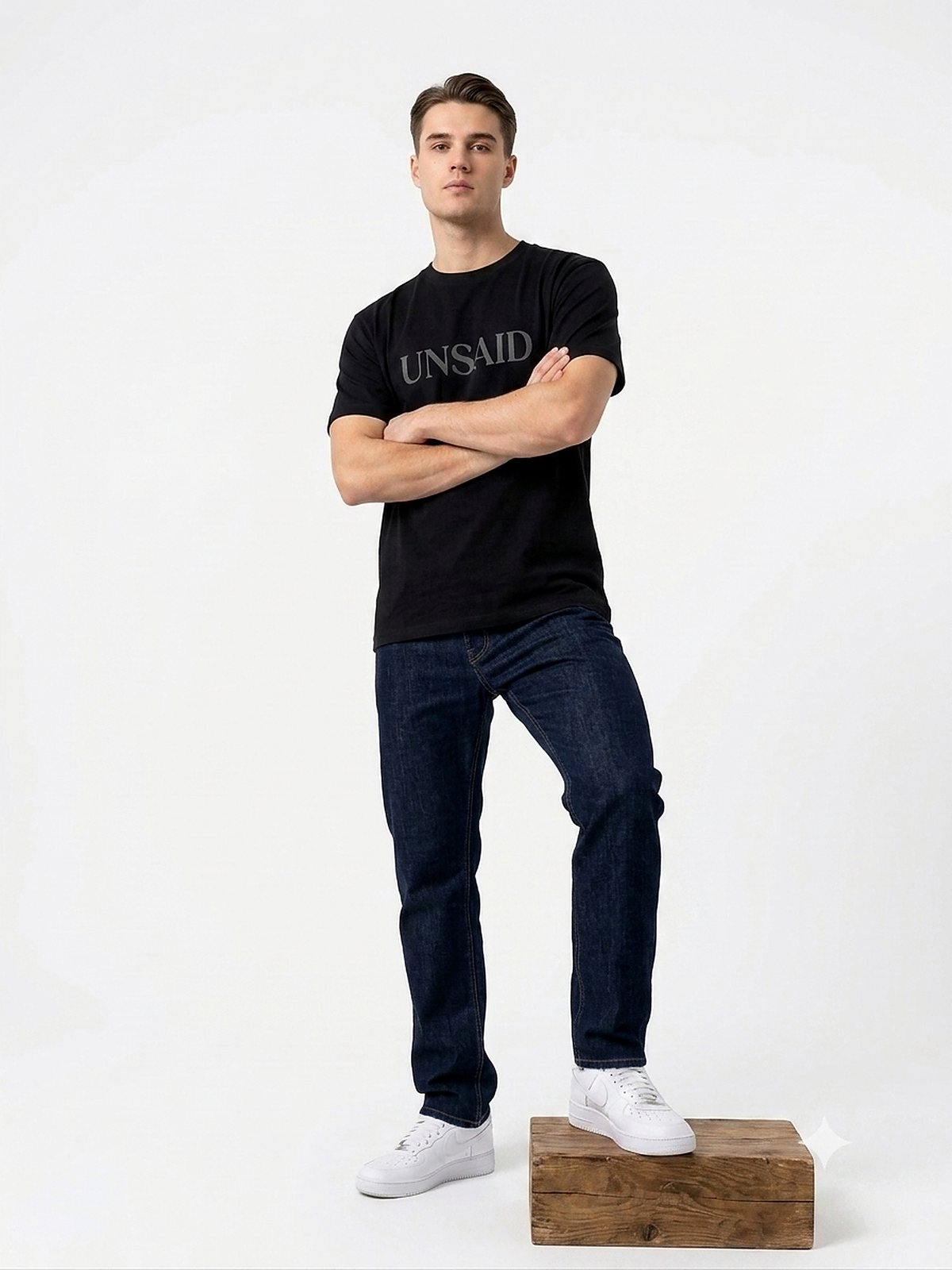 The Quiet Luxury Tee worn by model