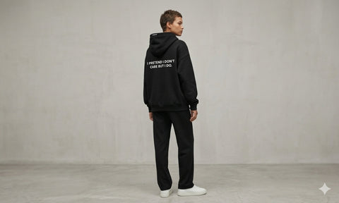 UNSAID Oversized Hoodie – “I Pretend I Don’t Care But I Do.