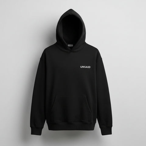 UNSAID Oversized Hoodie – “I Pretend I Don’t Care But I Do.